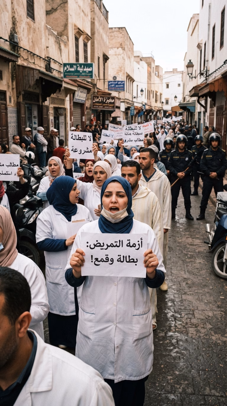أزمة التمريض في المغرب: بين البطالة والقمع الأمني